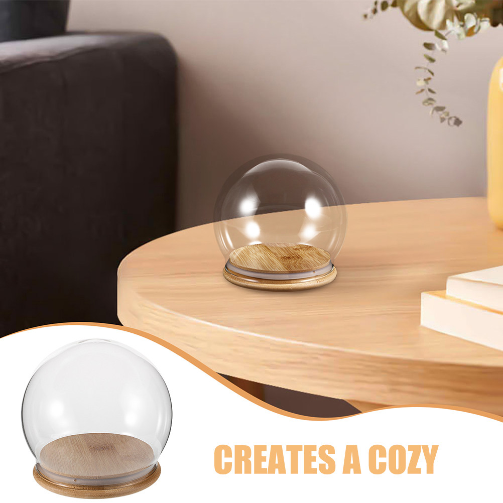 2Pcs Clear Glass Dome Display  - Plastic Dome Clear recension och pris
