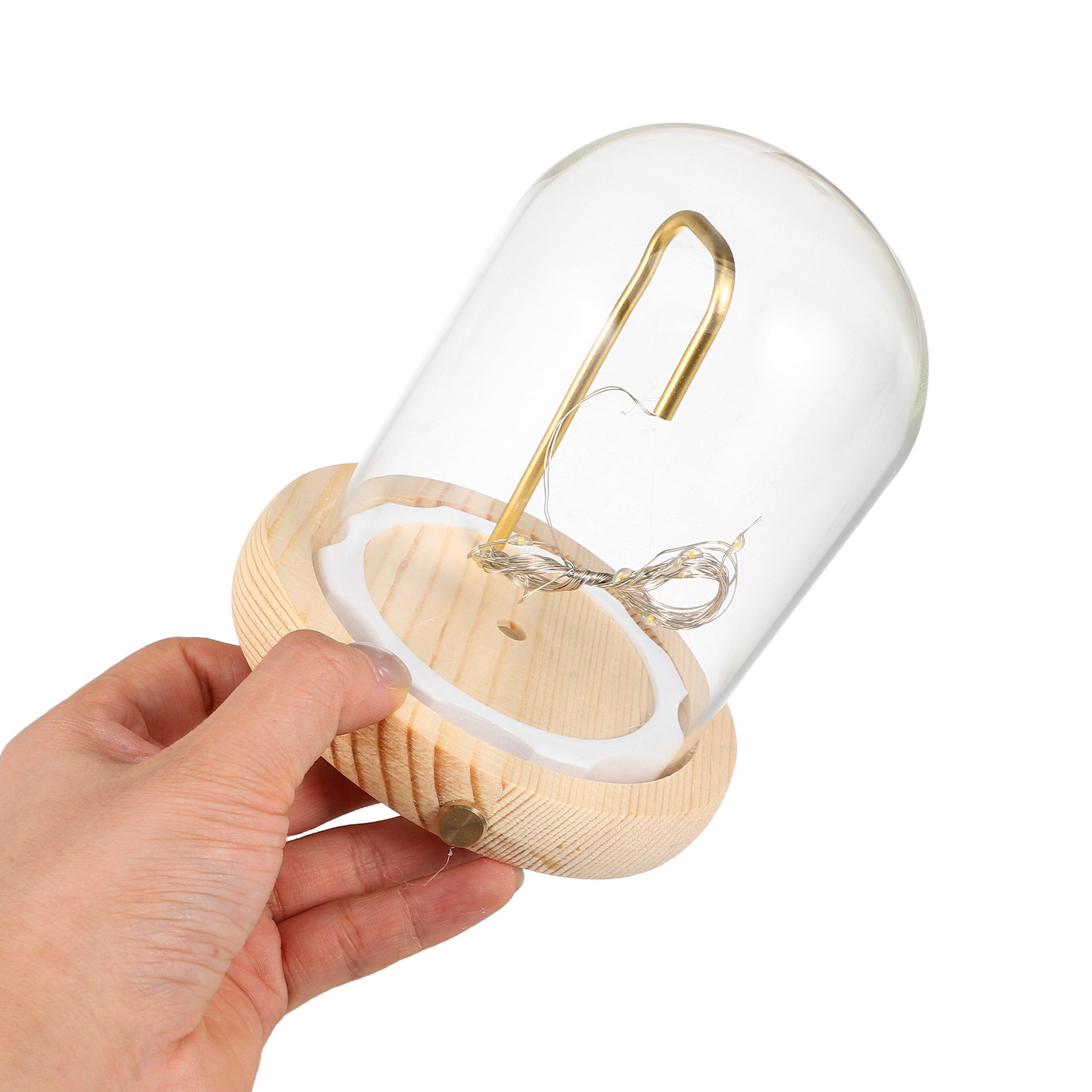 Glass Display Dome Wood Base L - Plastic Dome Clear recension och pris