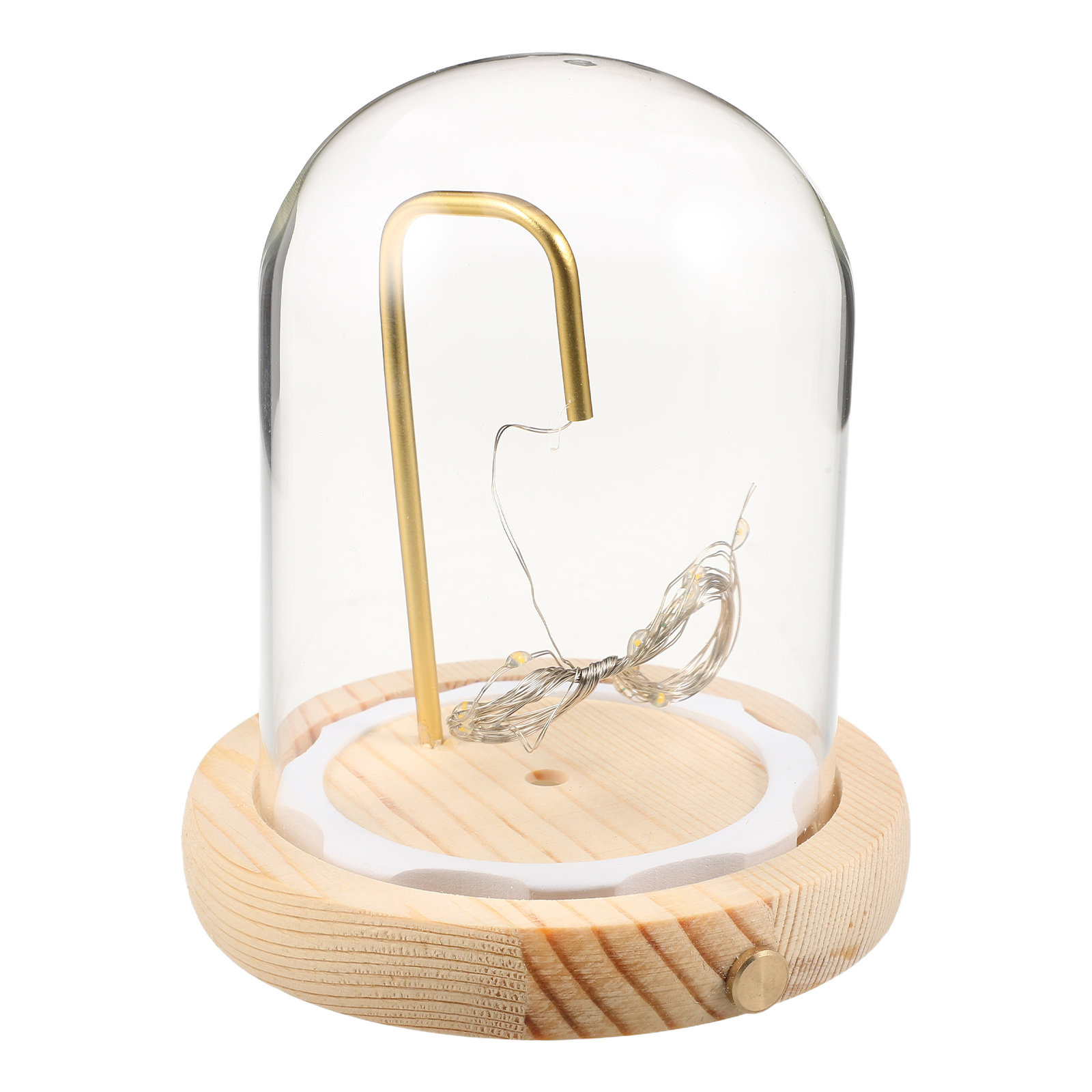 Glass Display Dome Wood Base L - Plastic Dome Clear recension och pris