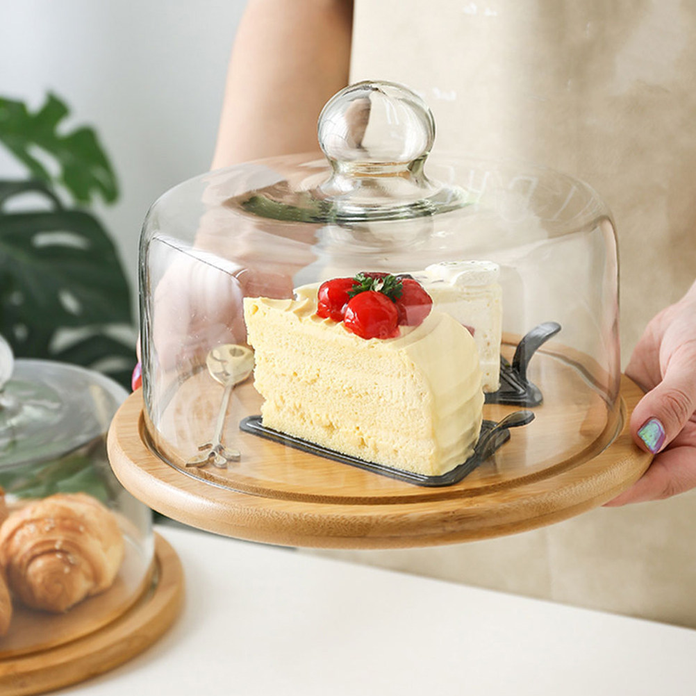 18Cm Clear Glass Dessert Dome  - Plastic Dome Clear recension och pris